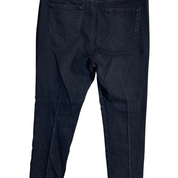 Lexington Straight Jeans Charter Club Black Jeans Size 14 Slightly Faded - Picture 2 of 6